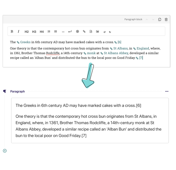 This image shows a before and after image of how the toolbar is displayed in Wagtail. The after image shows how the toolbar can be hidden.