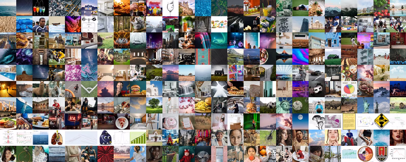 Collage of 250 images from Cloudinary Image Dataset ’22