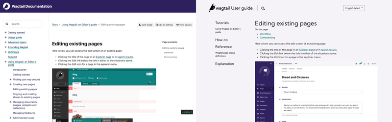 Editor Guide content page before-after